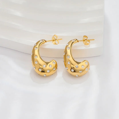 Rain Drop Zircon Studded Earrings