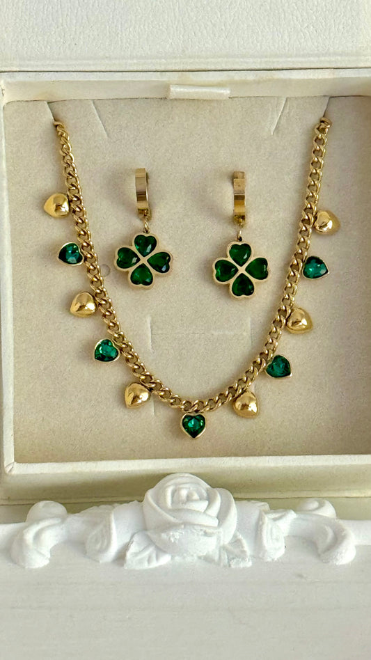 Emerald Clover Set