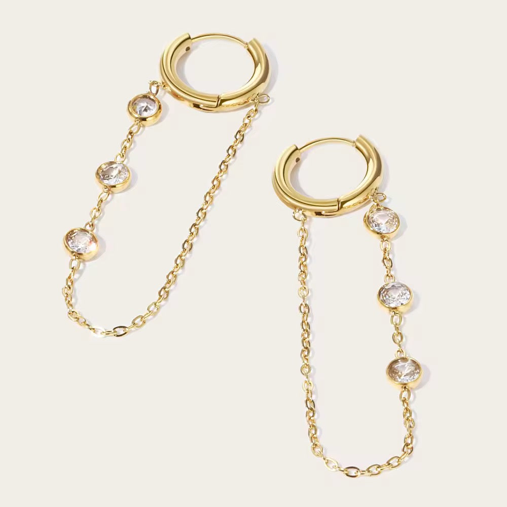 Celeste Chain Drop Earrings