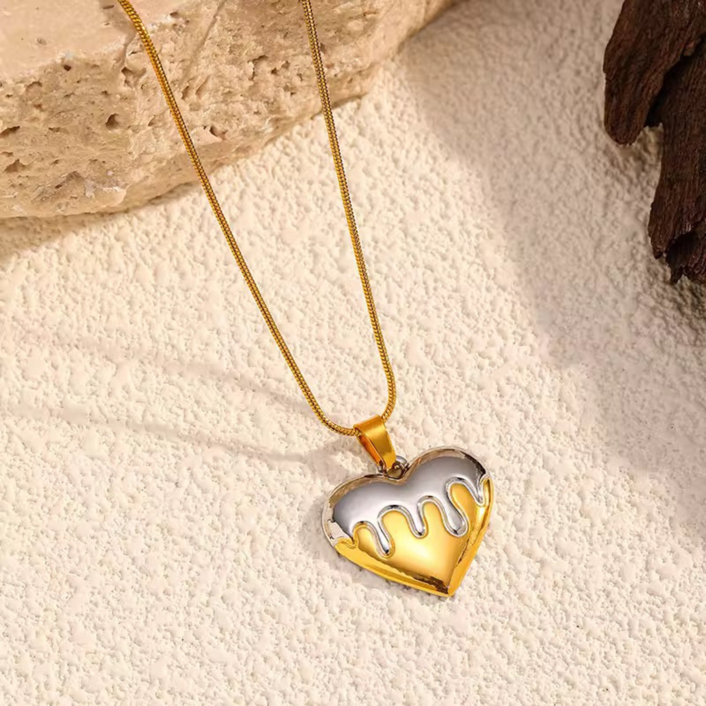 Melted Heart Necklace