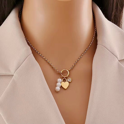 Aleena Triple Charm Necklace
