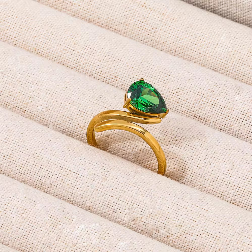 Emerald Flame Ring