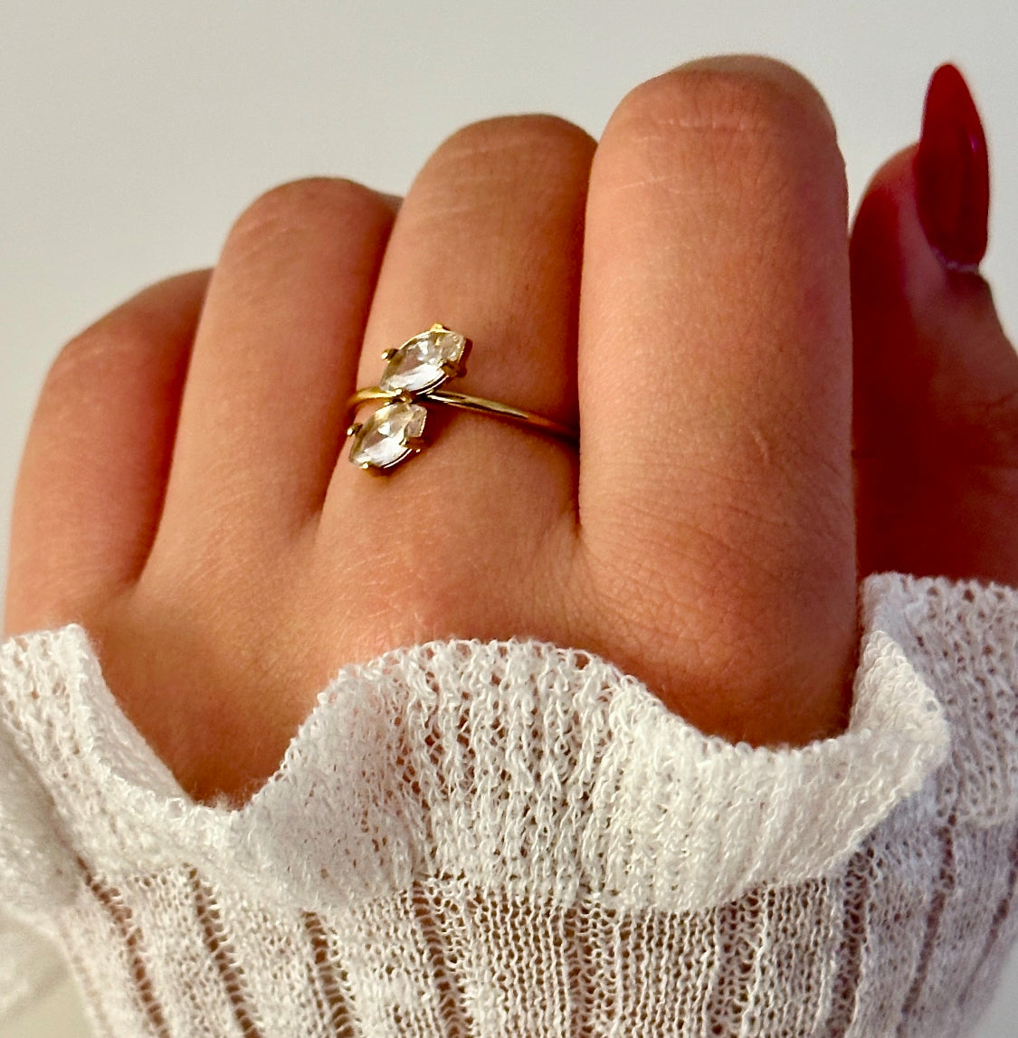 Twin Petals Ring