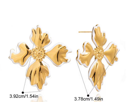 Solene Floral Earrings | 18K Gold-Plated • Waterproof • Anti-Tarnish