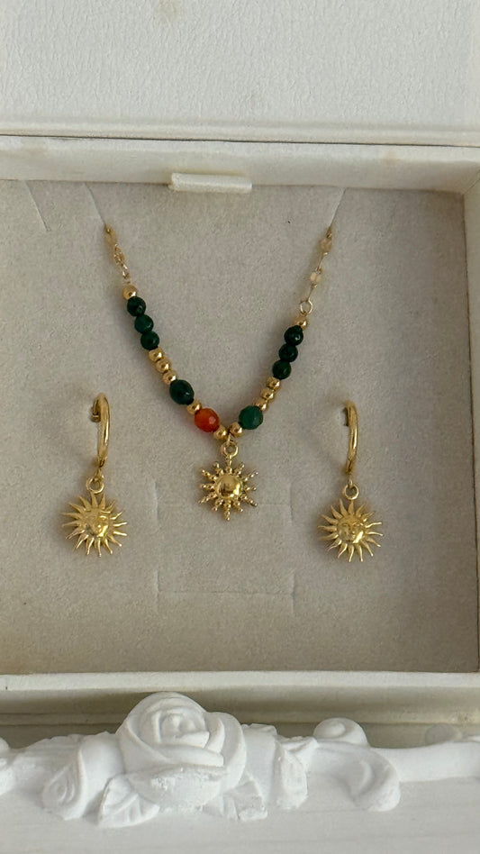 Sunnara Set ( Necklace and Earrings)
