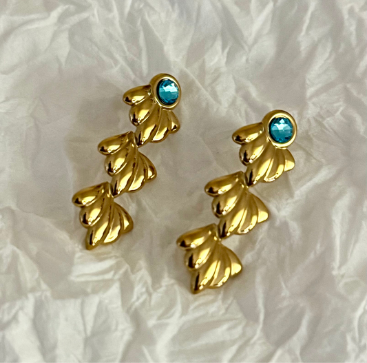 Blue Mist Drop Earrings
