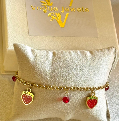Strawberry Charm Bracelet