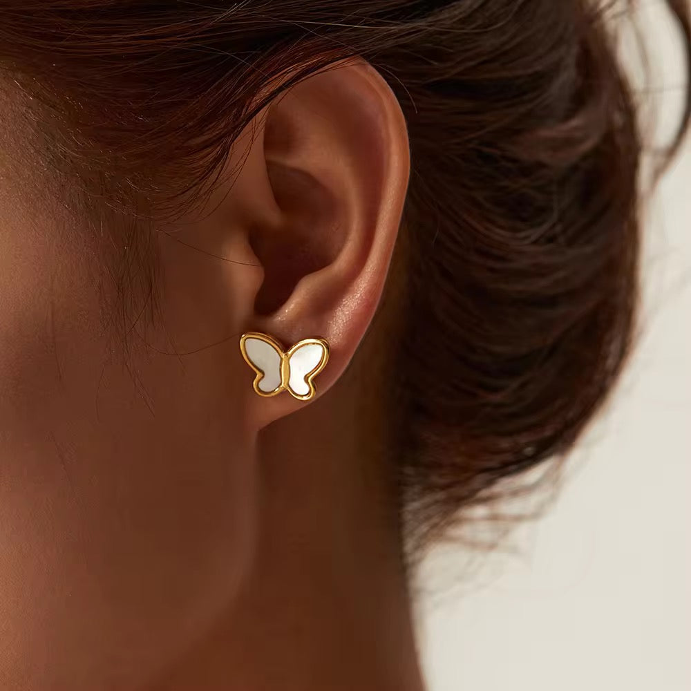 Shell Butterfly Studs