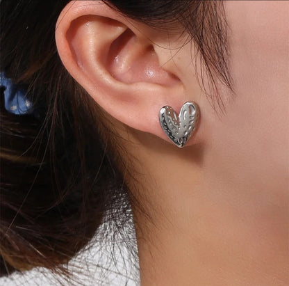 Lily Heart Studs