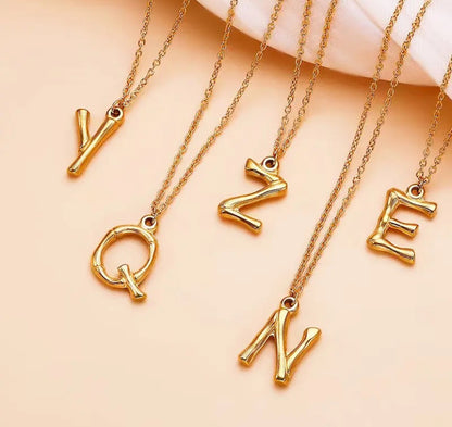 Bamboo Alphabet Necklace￼