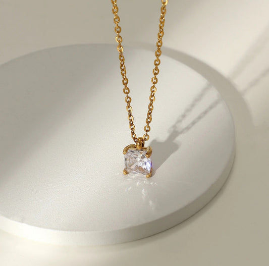 Brianna Square Zircon Necklace