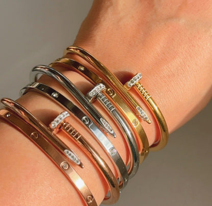 Studded Nail Bracelet Set