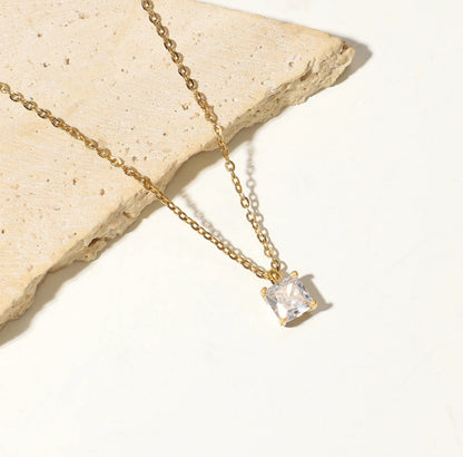 Brianna Square Zircon Necklace