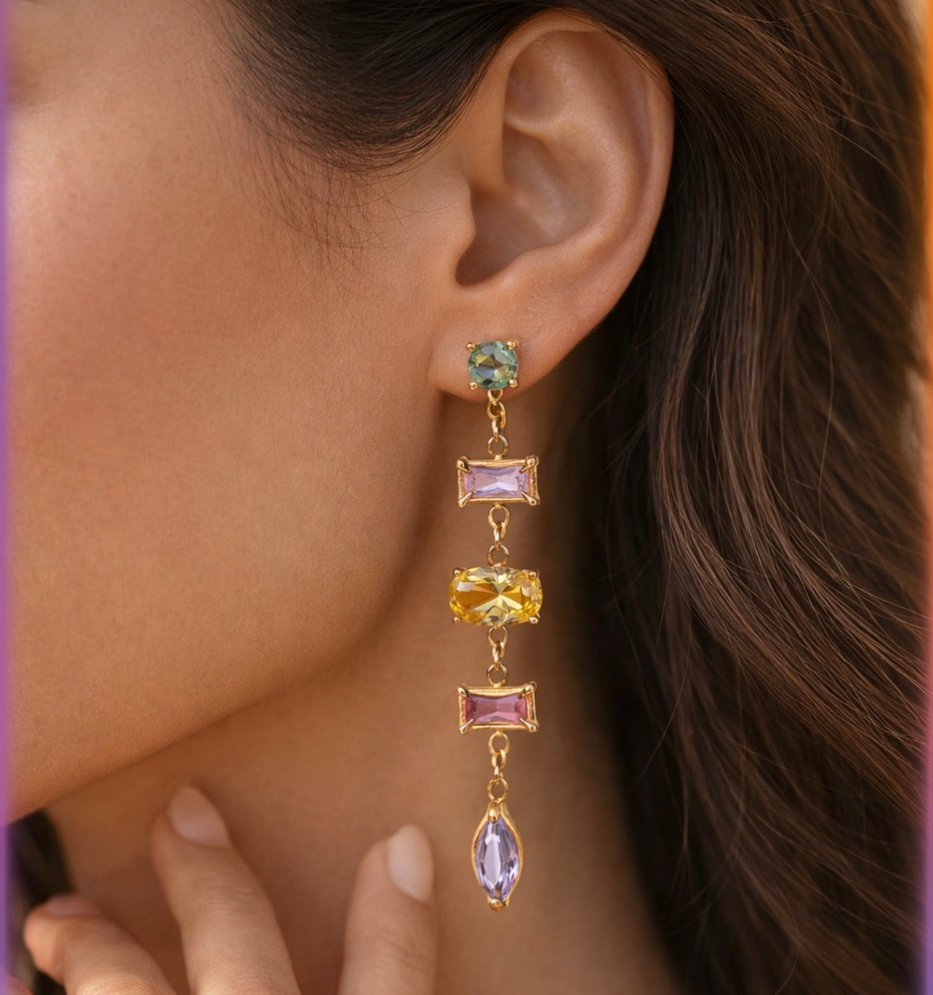 Ornix Dangling Earrings.                      18K Gold-Plated • Waterproof • Anti-Tarnish