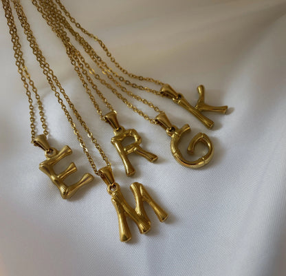 Bamboo Alphabet Necklace￼