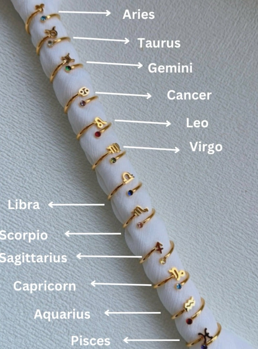 Zodiac Sign Rings