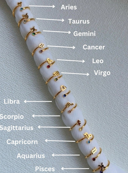 Zodiac Sign Rings