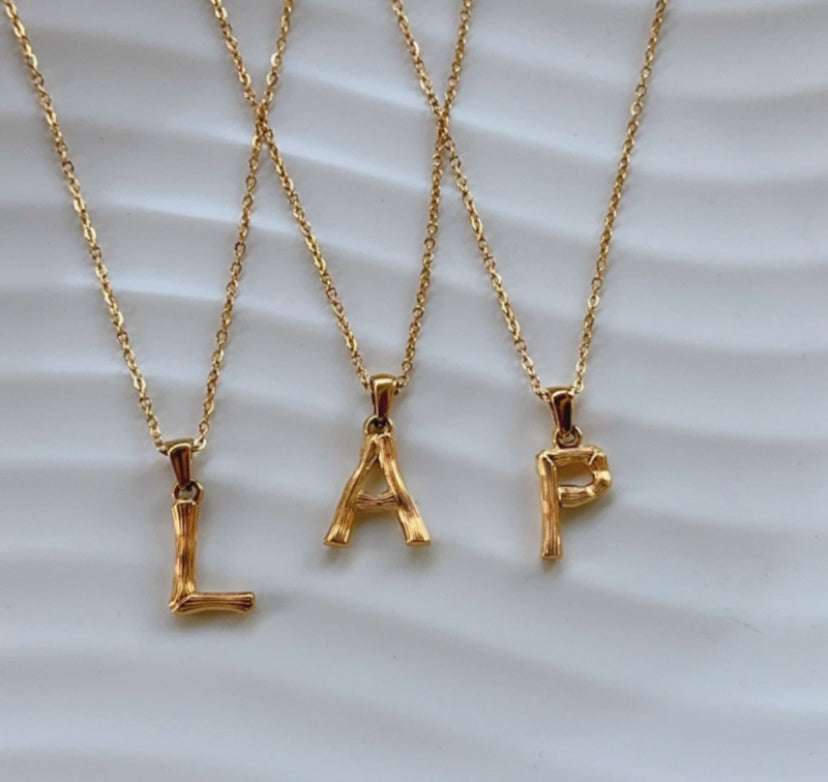 Bamboo Alphabet Necklace￼