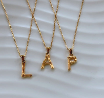 Bamboo Alphabet Necklace￼