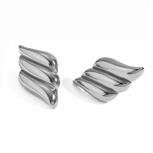 Golden Ripple Studs