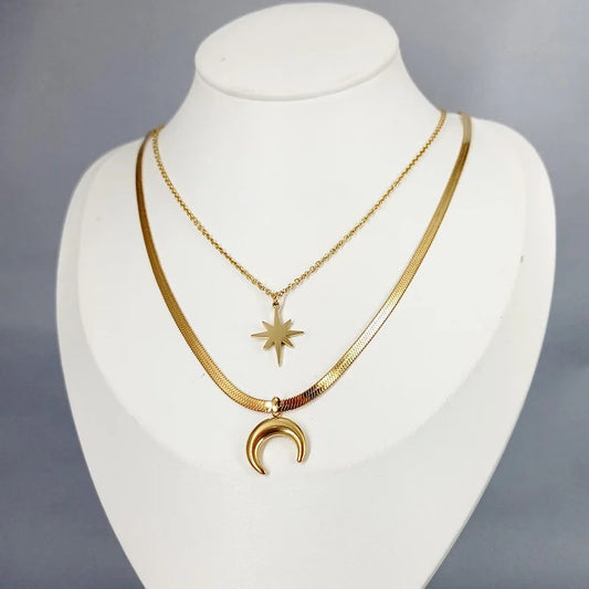 Moon & Star Necklace