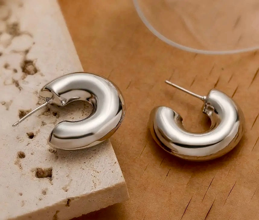 Bold C-Shaped Hoops