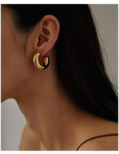 Bold C-Shaped Hoops