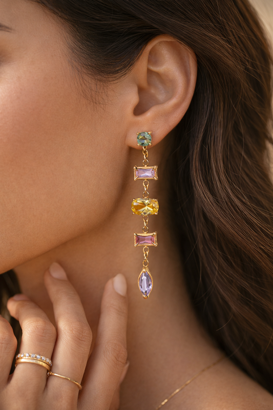 Lumina Drop Earrings | 18K Gold-Plated • Waterproof • Anti-Tarnish