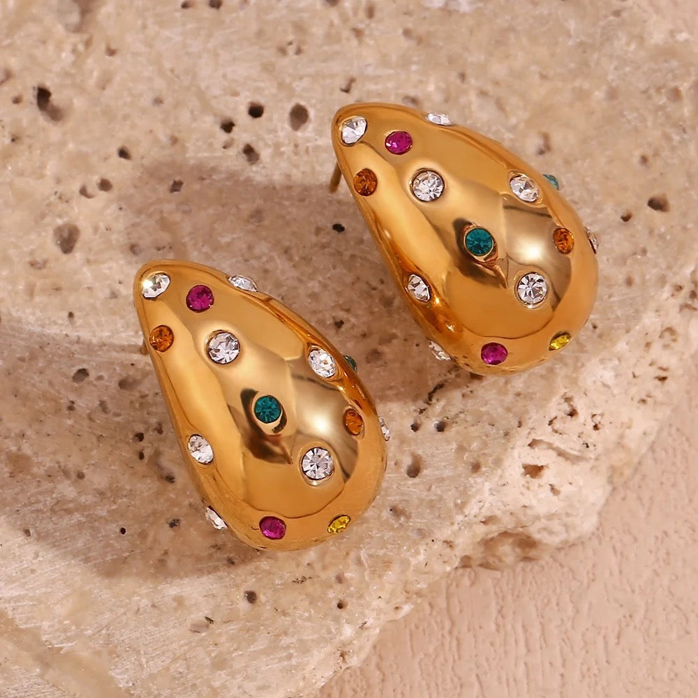 Botega Multi Coloured Studded Earrings