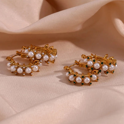 Nola Pearl & Zircon Hoops