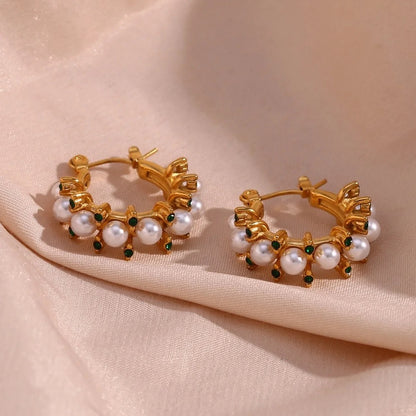 Nola Pearl & Zircon Hoops