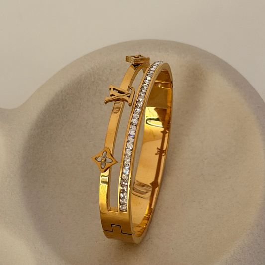 Seraflore Bracelet – 18K PVD Gold Plated Waterproof Stainless Steel Jewellery