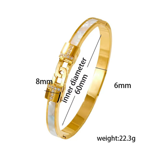 Opaline Bracelet – 18K PVD Gold Plated Waterproof Stainless Steel Jewellery