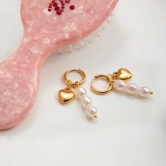 Amora Charm Hoops | 18K Gold-Plated • Waterproof • Anti-Tarnish