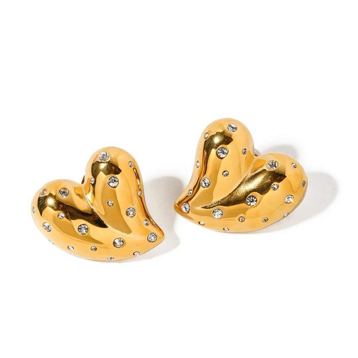 Studded Heart Earrings