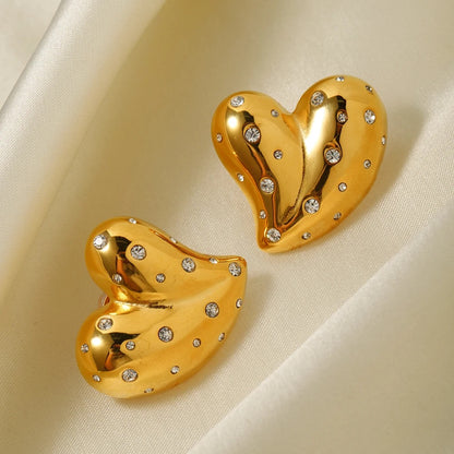 Studded Heart Earrings