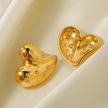 Studded Heart Earrings