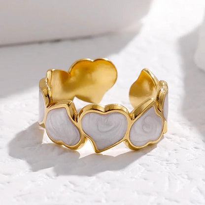 Heather Heart Enamel Ring