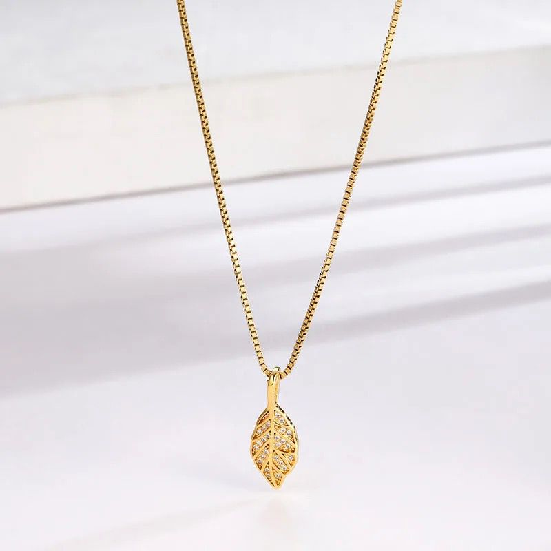 Gilded Leaf Necklace