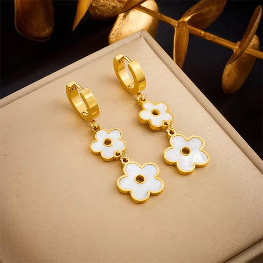 Double Daisy Dangles