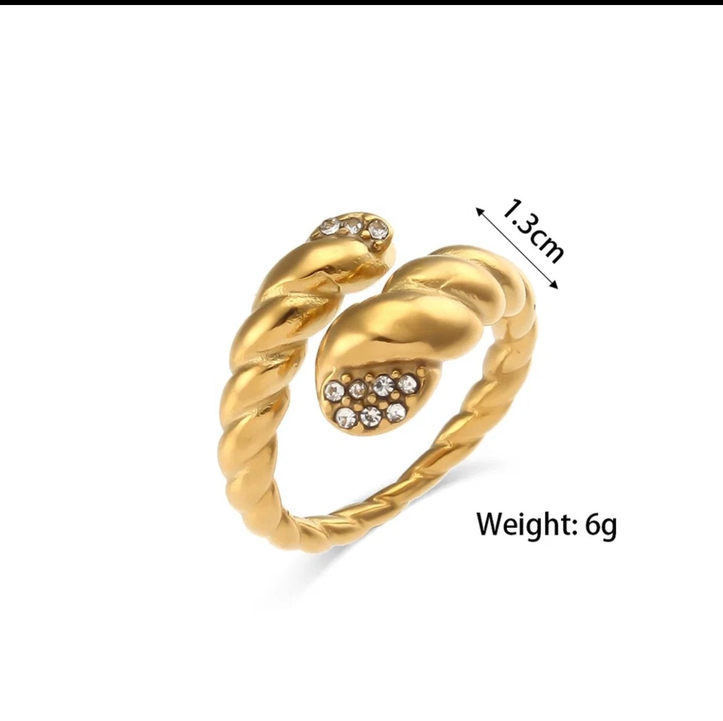 Harlee open ended adjustable ring