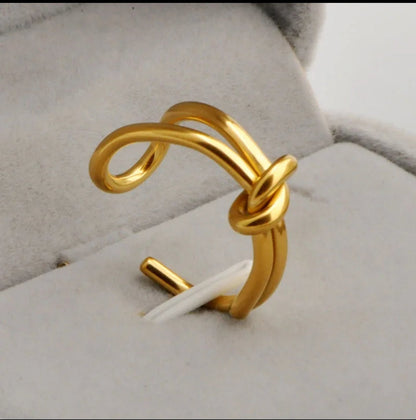 Knotty Open Ended Adjustable Ring