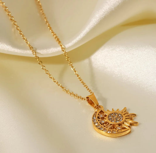 Celestial Sun & Moon Necklace