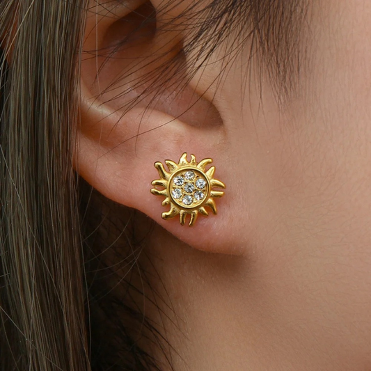 Luciana Studded Sun Earrings