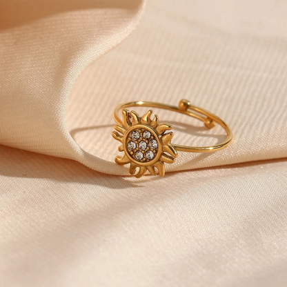 Luciana Studded Sun Ring