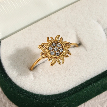 Luciana Studded Sun Ring