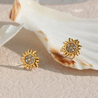 Luciana Studded Sun Earrings