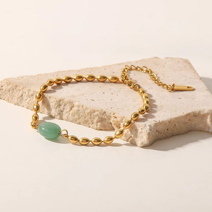 Jocelyn Green Stone Beaded Bracelet