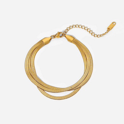 Nia triple snake Chain Bracelet