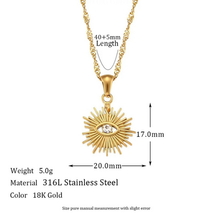 Milan Sun Ray Necklace